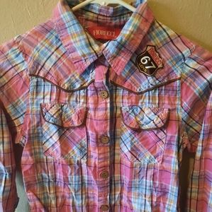 Girls size small fiorucci button down shirt